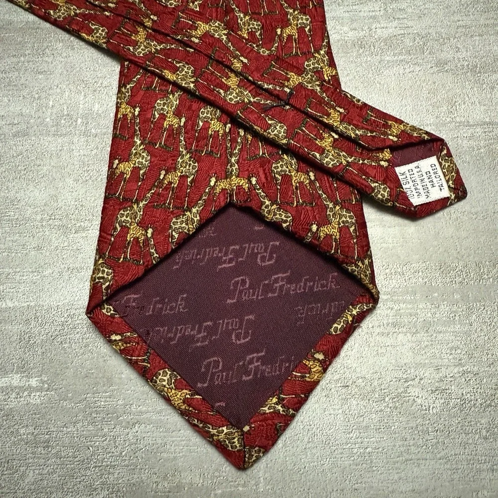 Paul Fredrick Red Giraffe Men's‎ Necktie Safari Wildlife Animals 4
